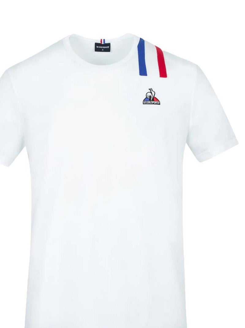 T-shirt Le Coq Sportif Tricolore Tee Blanc - Kiabi