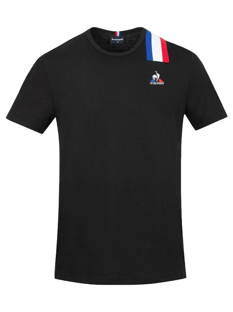T-shirt Le Coq Sportif Tricolore Tee Noir - Kiabi