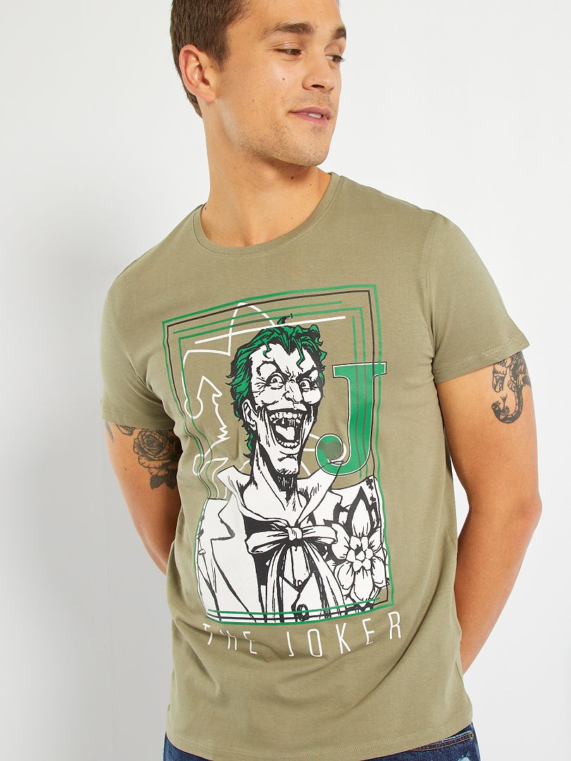 T-shirt 'Le Joker' de 'Batman' kaki - Kiabi