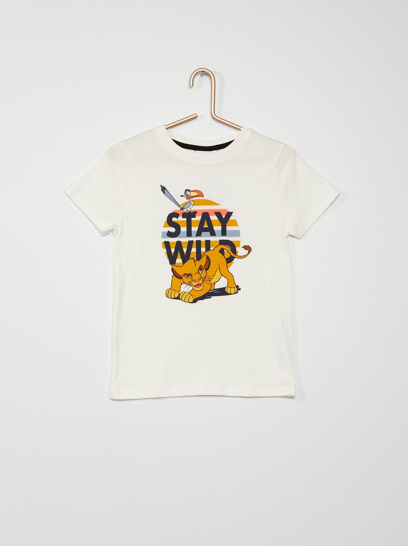 T-shirt 'Le roi lion' 'Disney' blanc - Kiabi