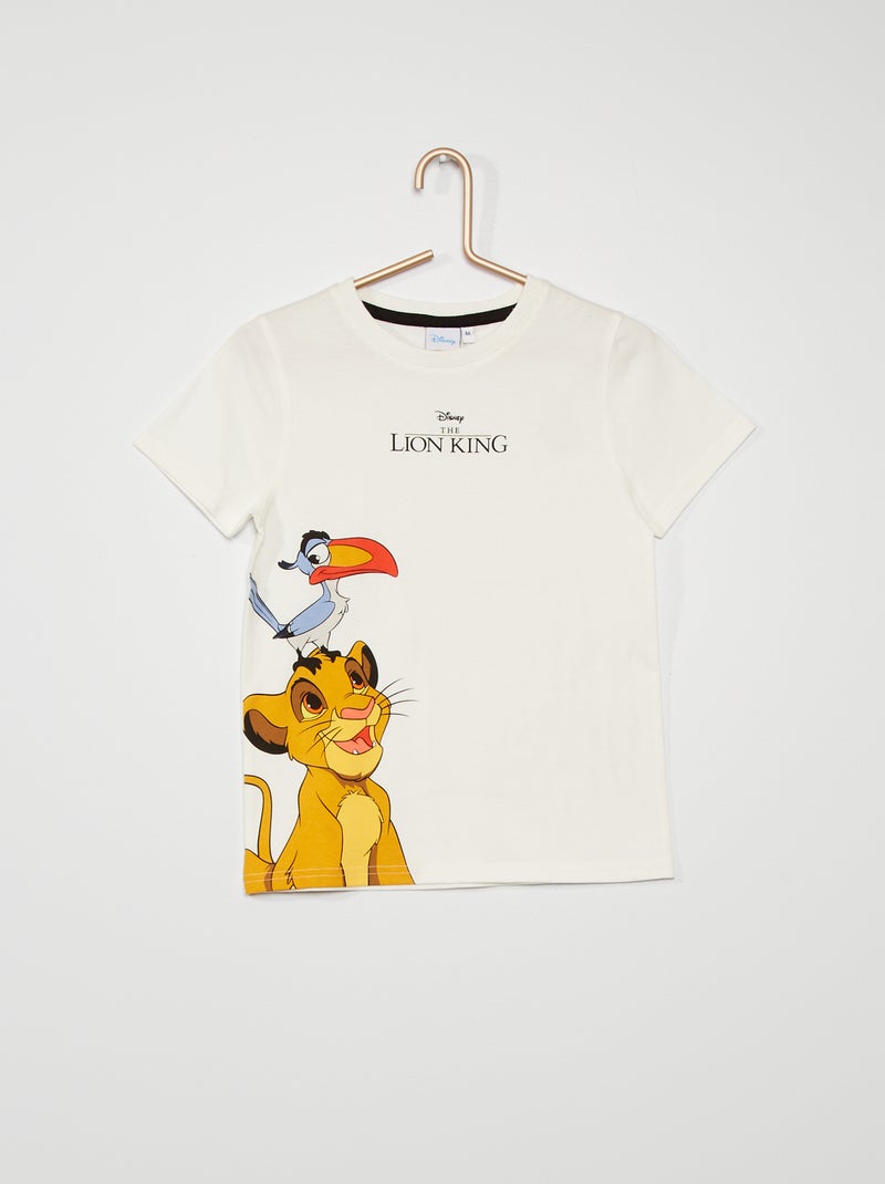 T-shirt 'Le roi lion' 'Disney' blanc - Kiabi