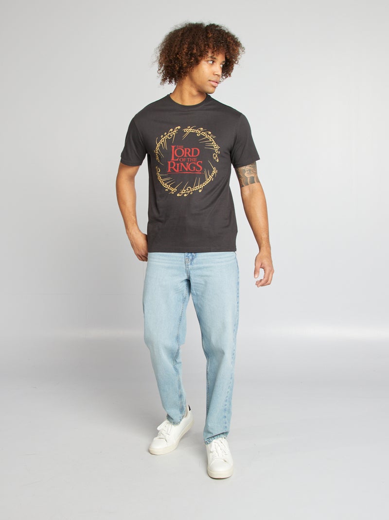 T-shirt 'Le Seigneur des anneaux' manches courtes NOIR - Kiabi