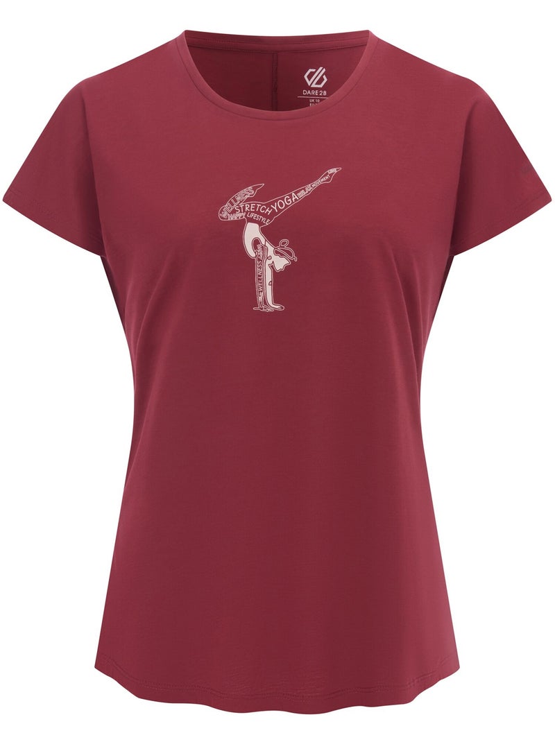 T-shirt léger motif/style posture de yoga serenity - regatta Rouge foncé - Kiabi