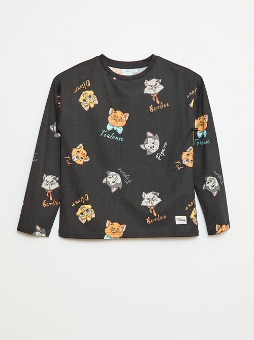 T-shirt 'Les Aristochats' 'Disney'  à manches longues - Kiabi