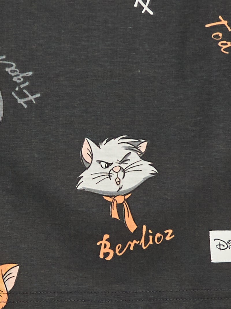 T-shirt 'Les Aristochats' 'Disney'  à manches longues Noir - Kiabi