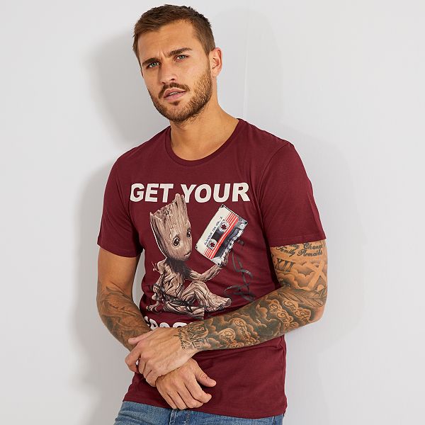 t shirt homme bordeaux