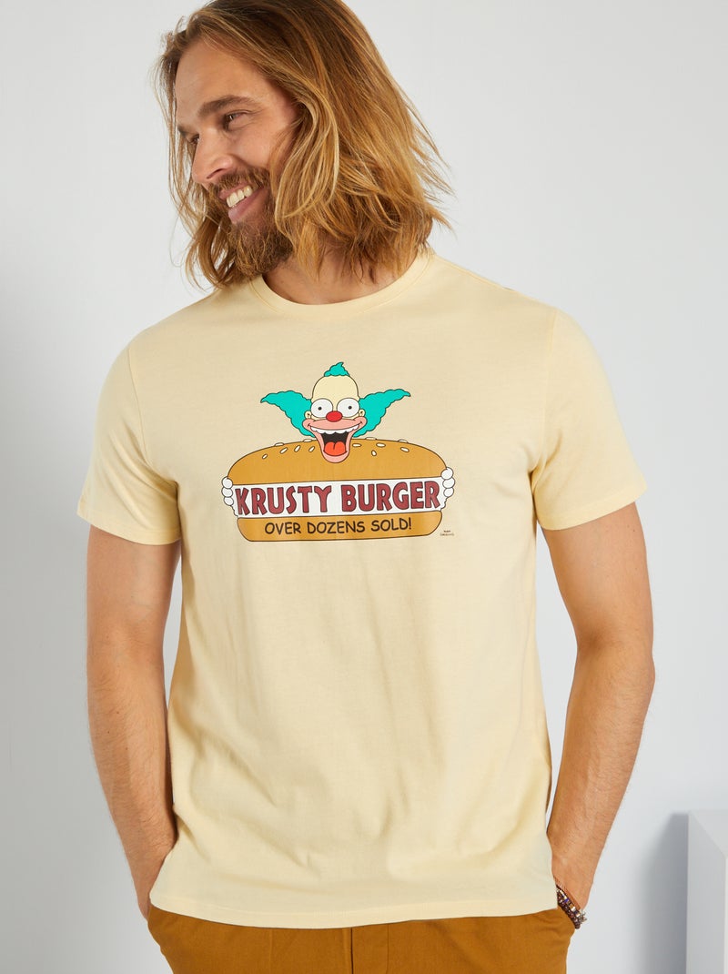 T-shirt 'Les Simpson' en maille jersey Jaune - Kiabi