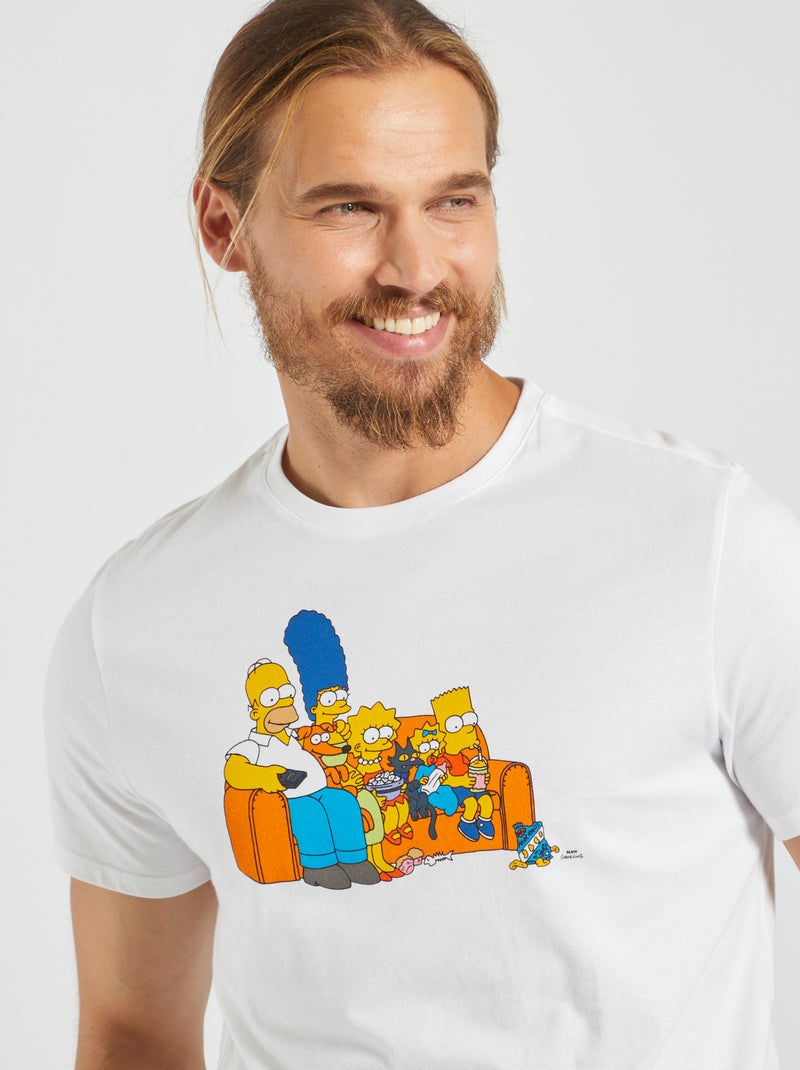 T-shirt 'Les Simpsons' en maille jersey blanc - Kiabi