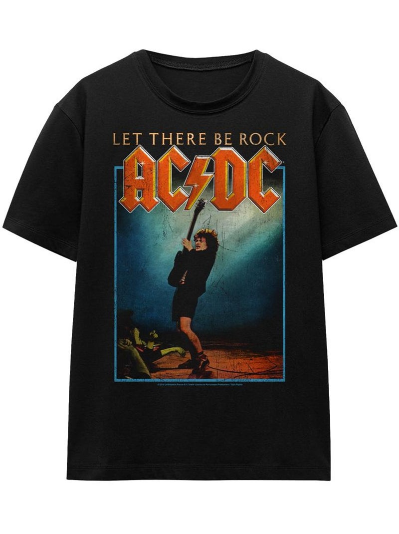 T-shirt let there be rock - ac/dc Noir - Kiabi