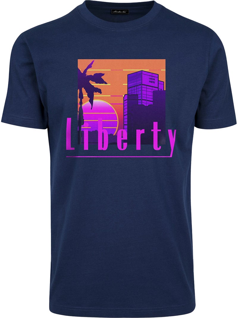 T-shirt liberty sunset - mister tee Bleu marine - Kiabi