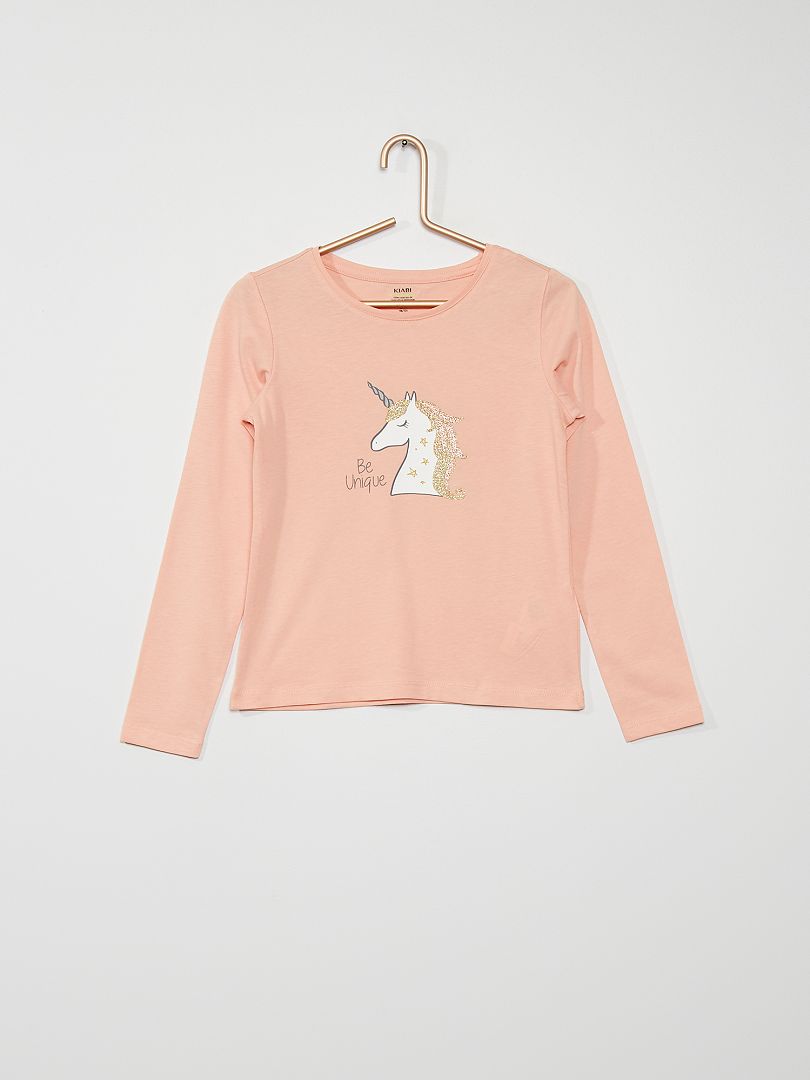 T-shirt 'licorne' - rose - Kiabi - 4.00€