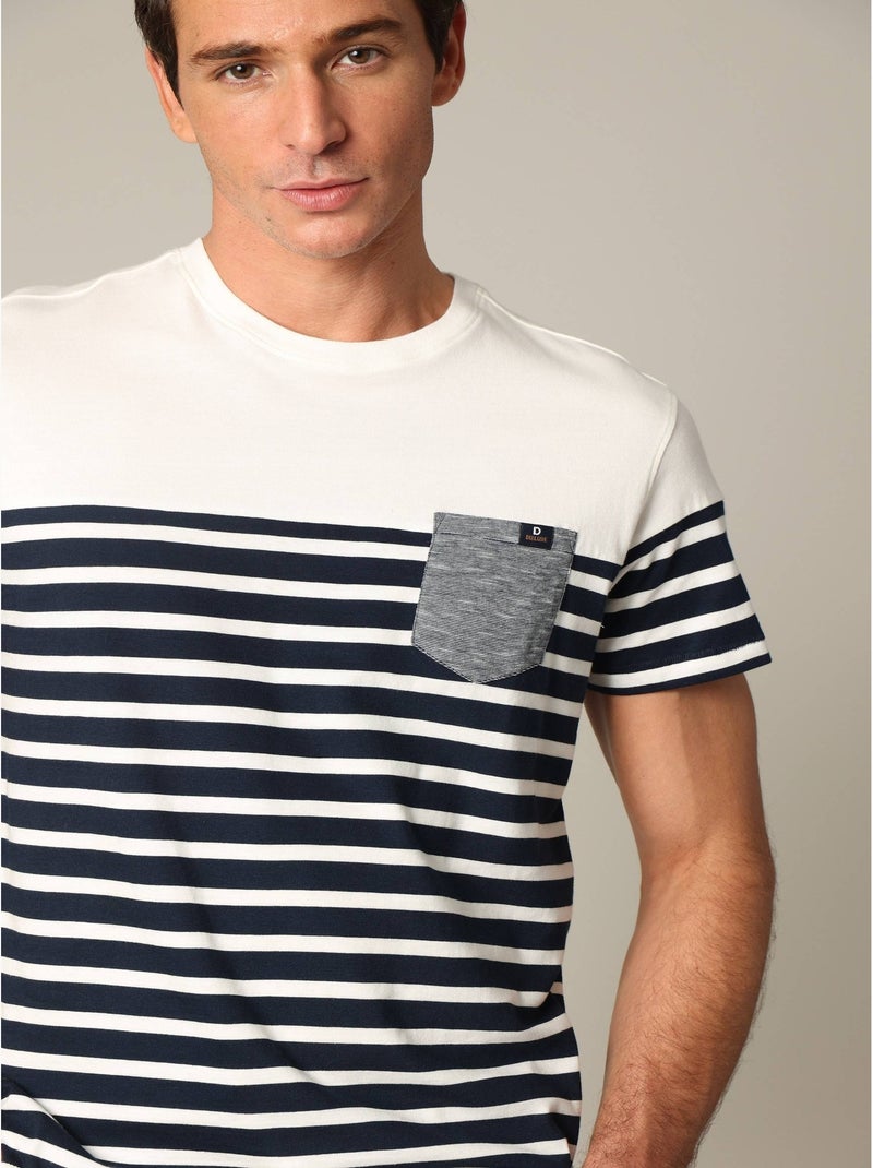T-shirt lifesyle en coton 'Deeluxe' Ecru - Kiabi