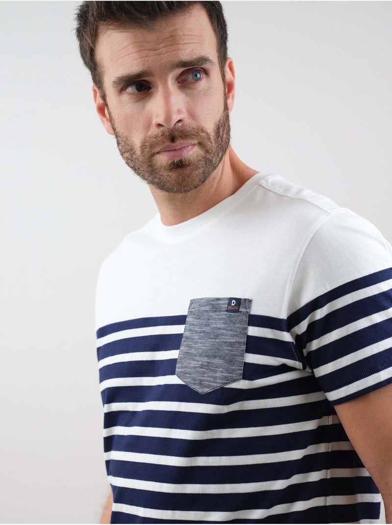 T-shirt lifesyle en coton 'Deeluxe' Ecru - Kiabi