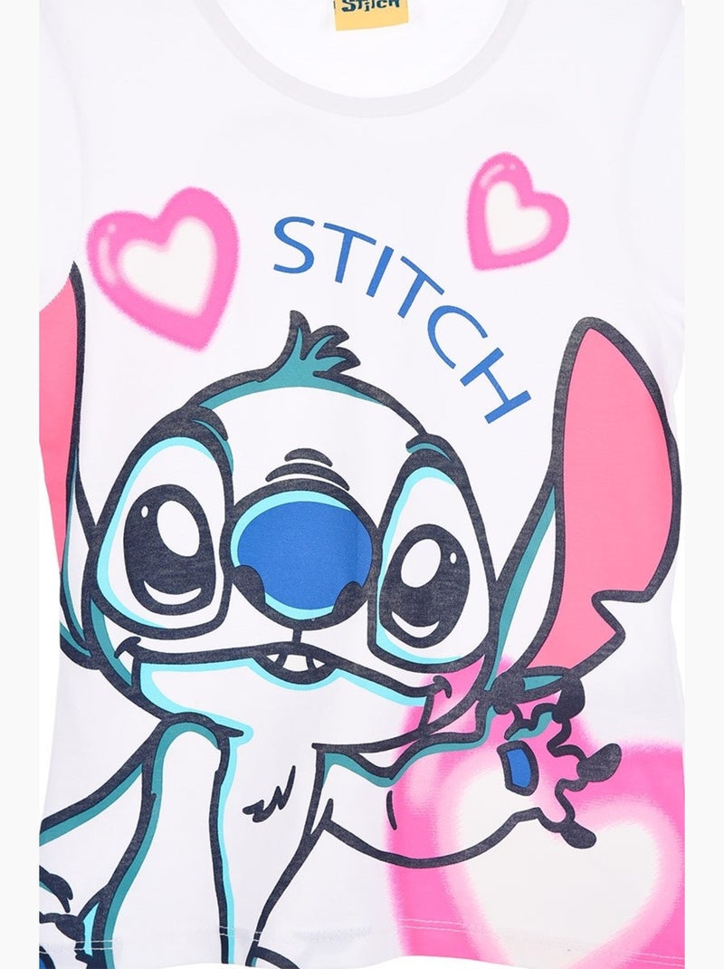 T-Shirt Lilo et Stitch | Licence Officielle Blanc - Kiabi
