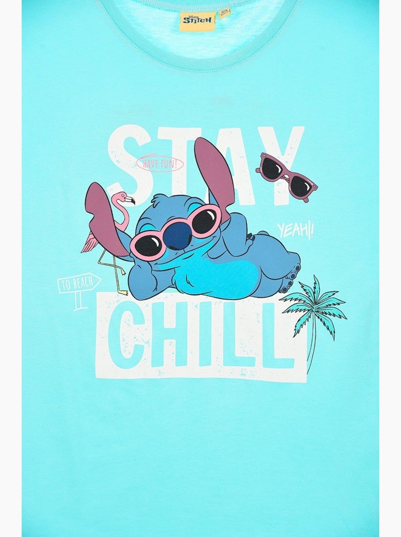 T-Shirt Lilo et Stitch | Licence Officielle Bleu turquoise - Kiabi