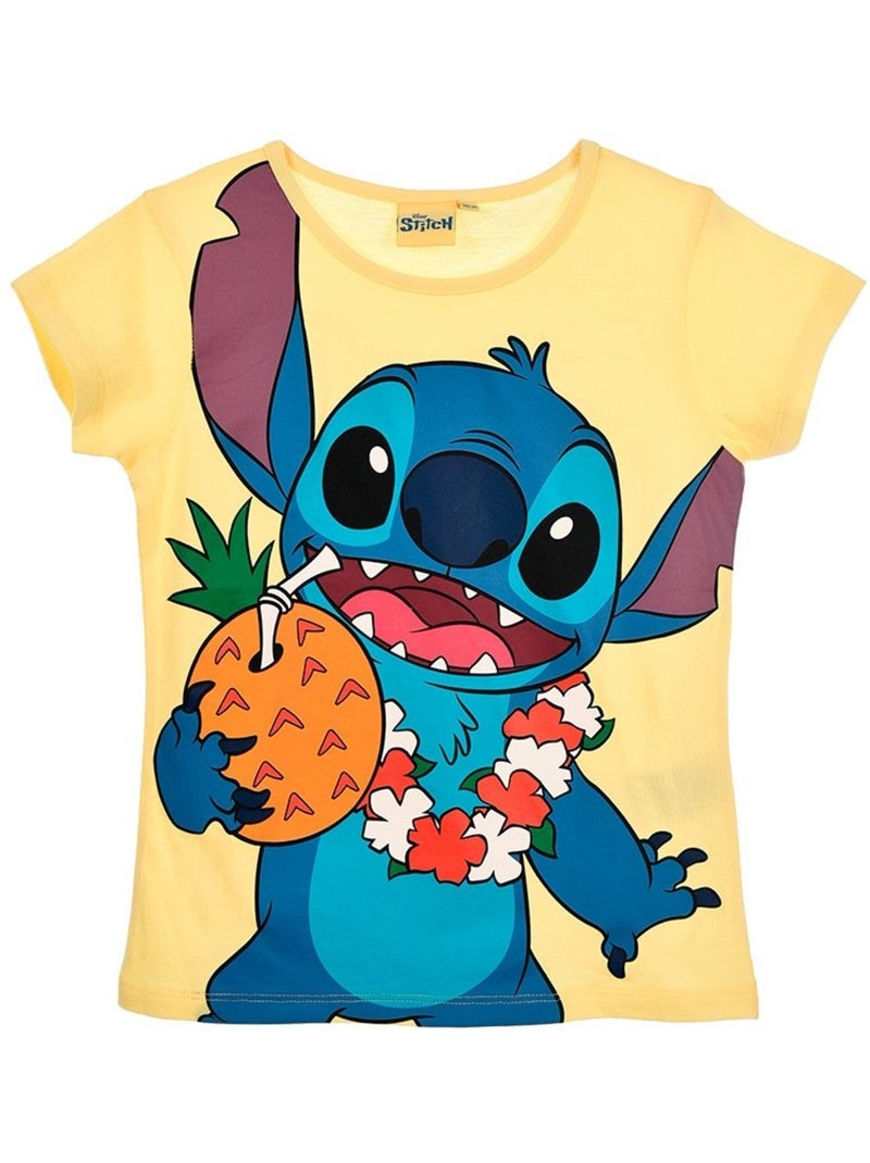 T-Shirt Lilo et Stitch | Licence Officielle Jaune - Kiabi
