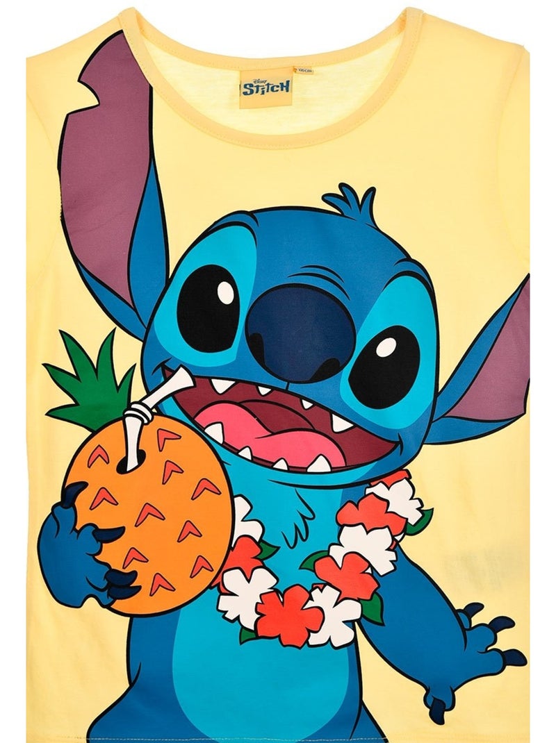 T-Shirt Lilo et Stitch | Licence Officielle Jaune - Kiabi