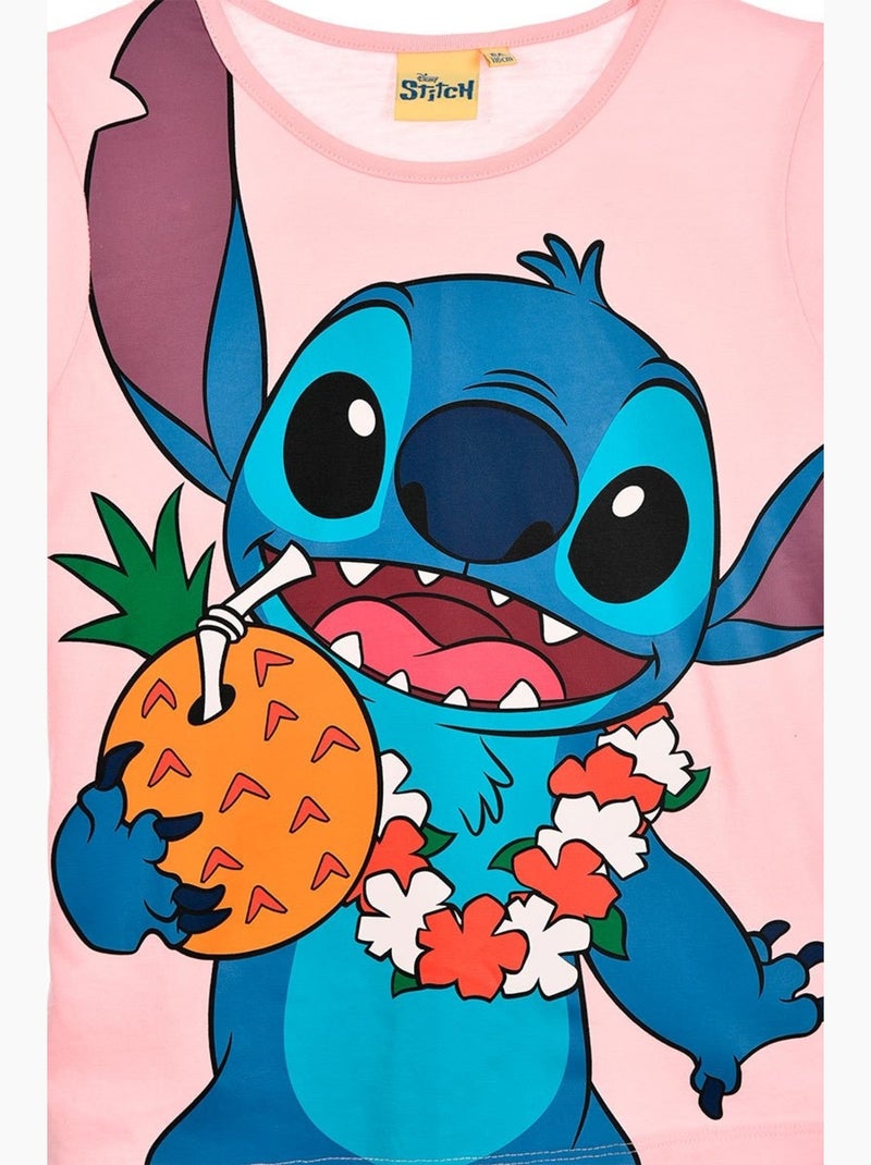 T-Shirt Lilo et Stitch | Licence Officielle Rose - Kiabi