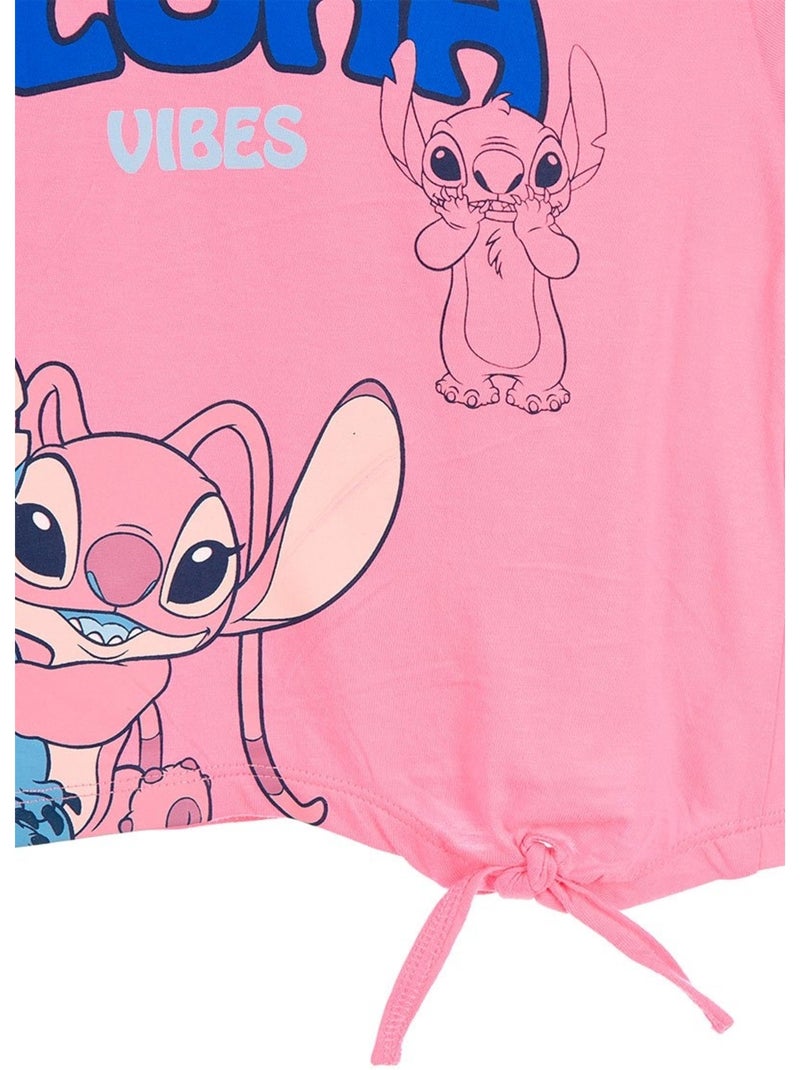 T-Shirt Lilo et Stitch | Licence Officielle Rose - Kiabi