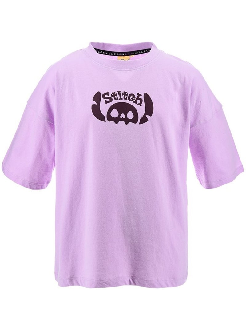 T-Shirt Lilo et Stitch | Licence Officielle Violet - Kiabi