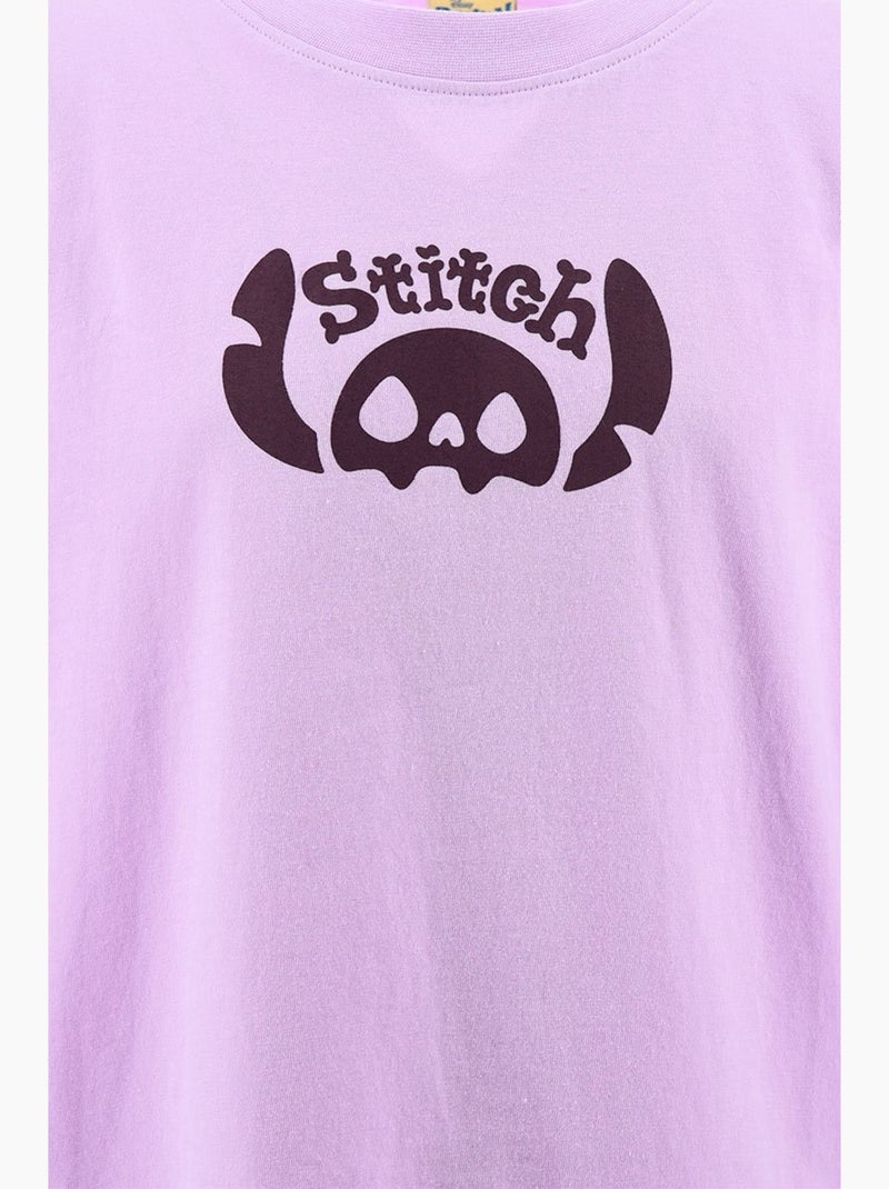 T-Shirt Lilo et Stitch | Licence Officielle Violet - Kiabi