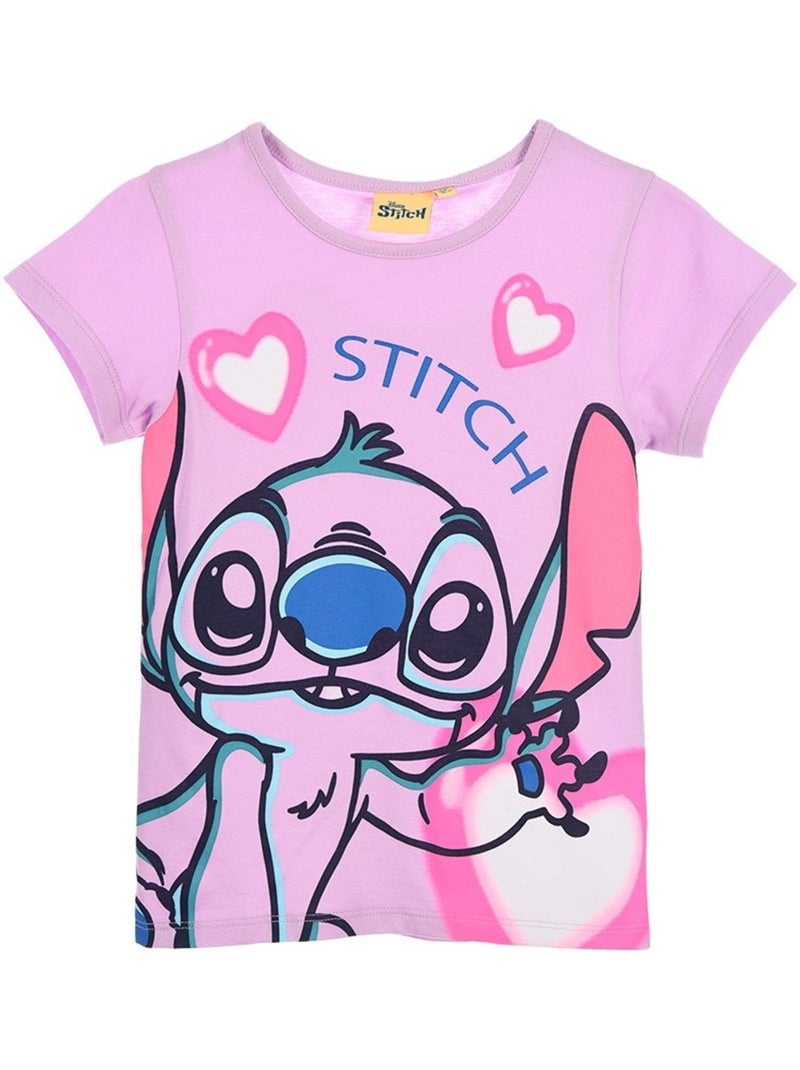 T-Shirt Lilo et Stitch | Licence Officielle Violet - Kiabi
