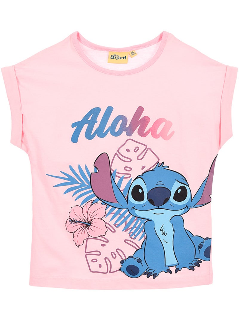 T-shirt Lilo & Stitch   | Licence Officielle Rose - Kiabi