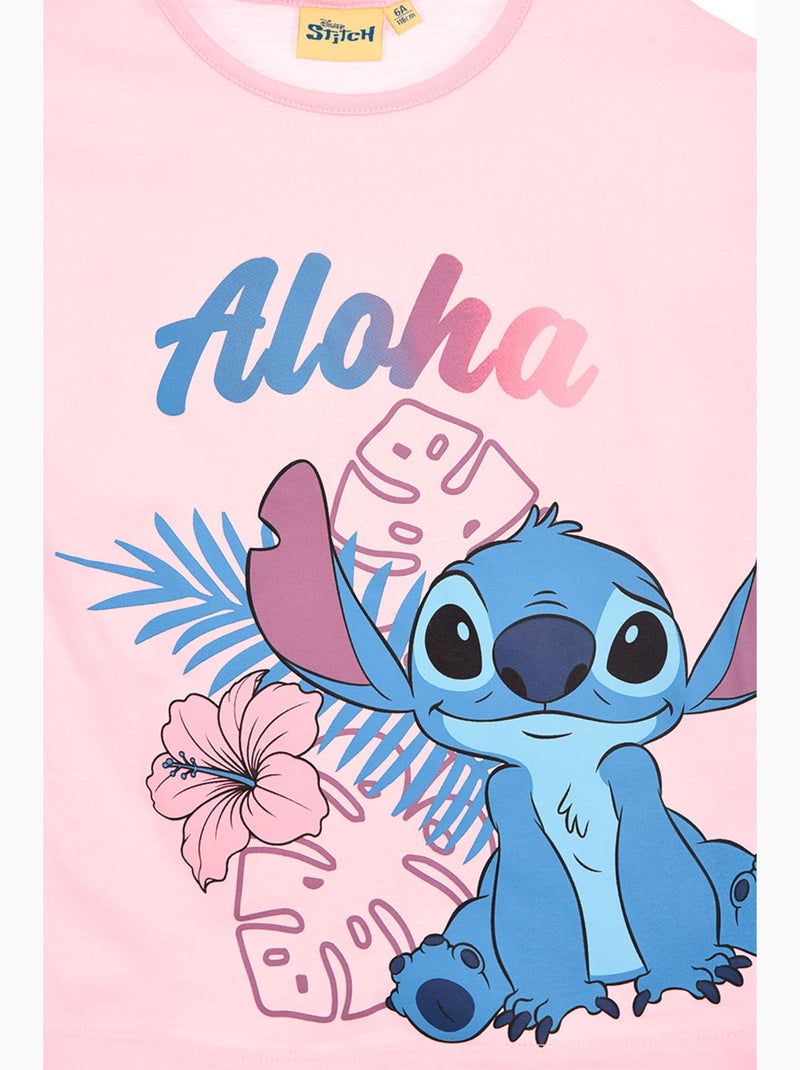 T-shirt Lilo & Stitch   | Licence Officielle Rose - Kiabi