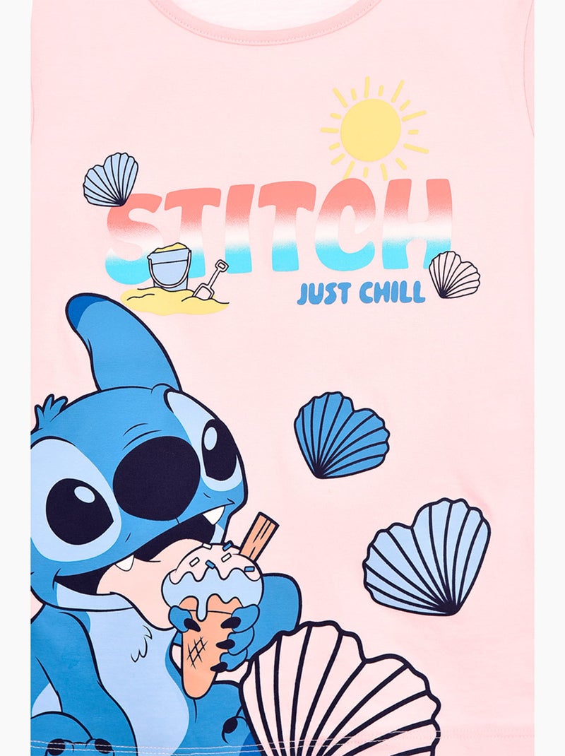 T-shirt Lilo & Stitch   | Licence Officielle Rose - Kiabi