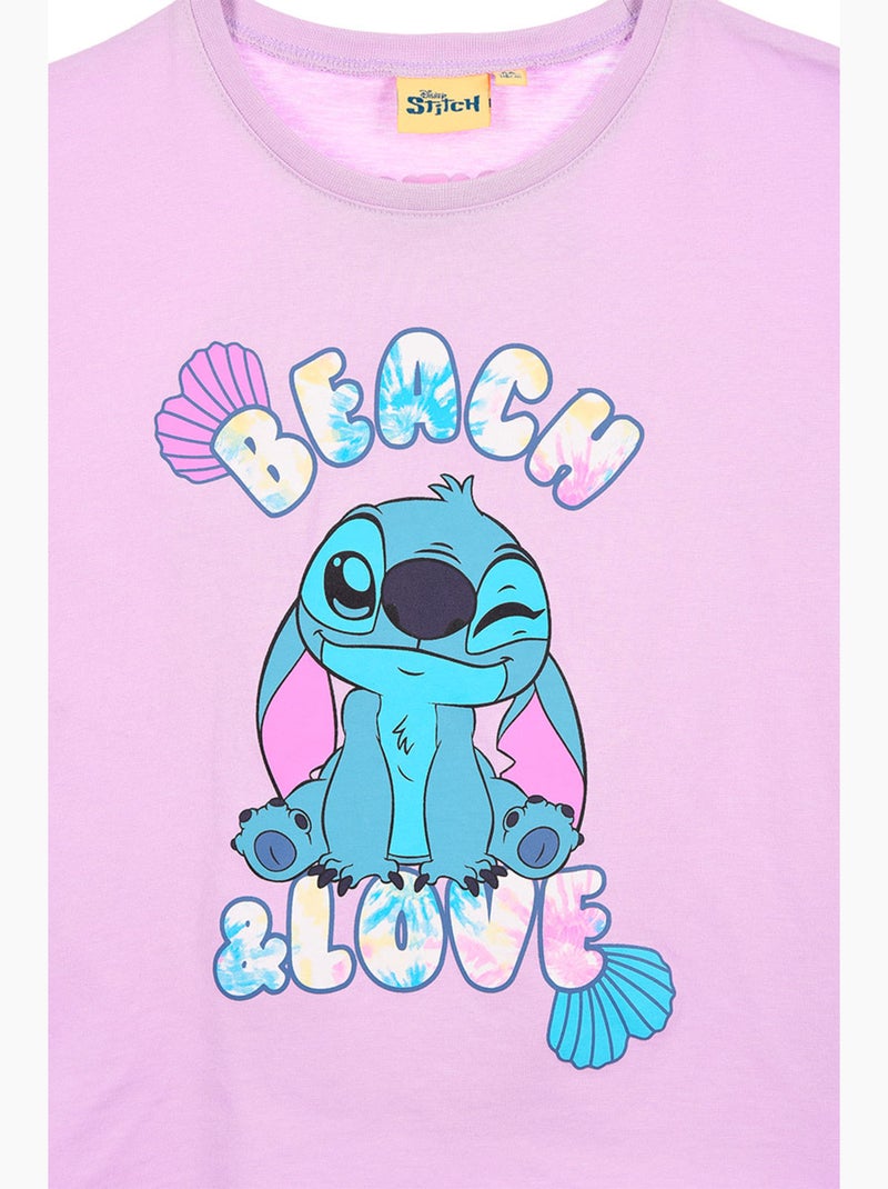 T-shirt Lilo & Stitch   | Licence Officielle Violet - Kiabi