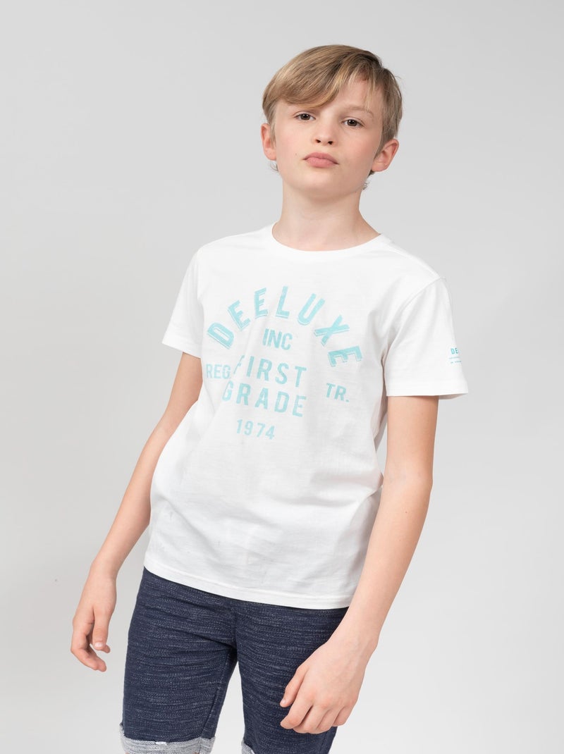 T-shirt logo à manches-courtes 'Deeluxe' Blanc - Kiabi