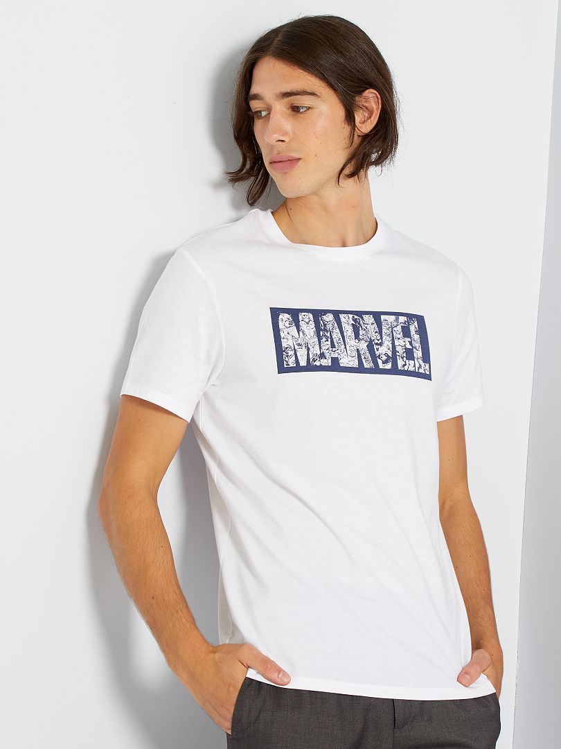 T-shirt logo 'Marvel' blanc - Kiabi