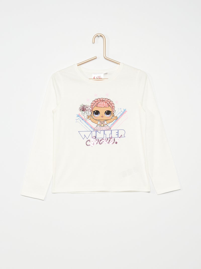 T-shirt 'L.O.L Surprise' à paillettes blanc - Kiabi