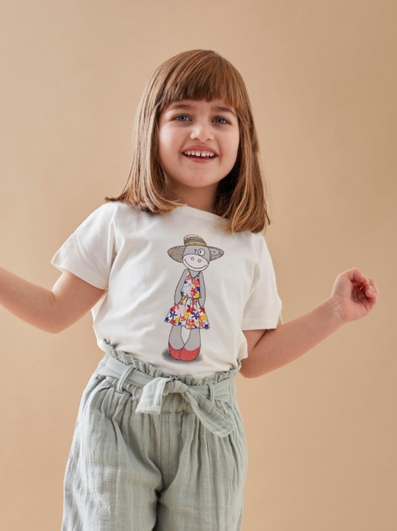 T-shirt Lola à courtes manches, Noukie's Blanc - Kiabi