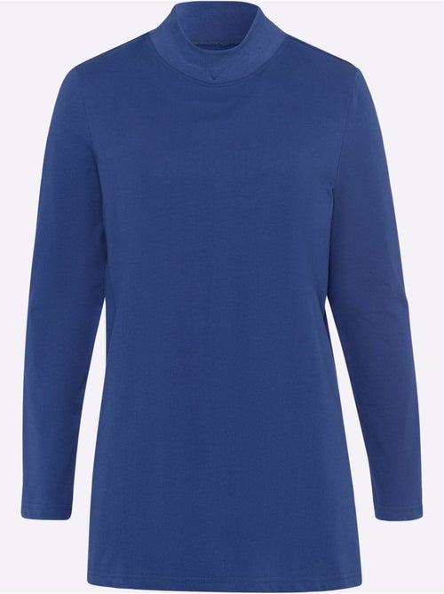 T-shirt long à col montant avec manches longues et fentes latérales - taille standard - moda vilona - Kiabi T-shirt long à col montant avec manches longues et fentes latérales - taille standard - moda vilona - Kiabi