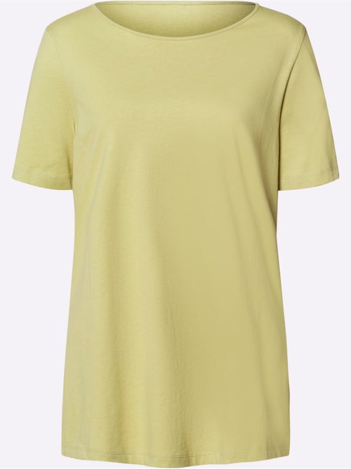T-shirt long à col rond avec fentes latérales élégantes - Taille standard - Moda Vilona - Kiabi T-shirt long à col rond avec fentes latérales élégantes - Taille standard - Moda Vilona - Kiabi
