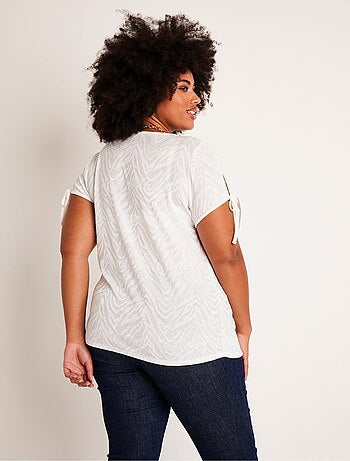 T-shirt long ample col V