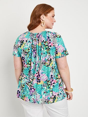 T-shirt long ample imprimé