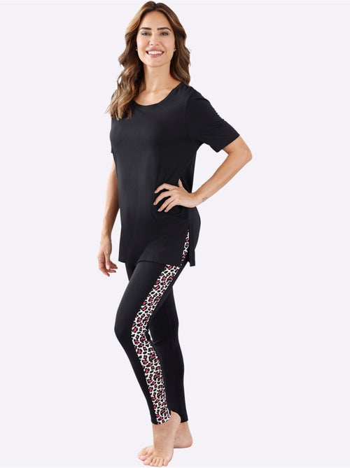 T-shirt long avec encolure ronde et fentes latérales - Taille standard - Moda Vilona - Kiabi
