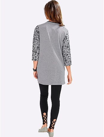 T-shirt long coupe longue affinante - taille standard - moda vilona