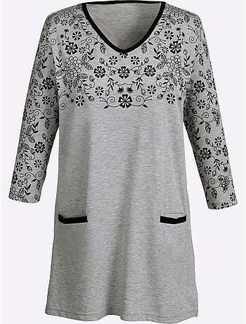 T-shirt long coupe longue affinante - taille standard - moda vilona