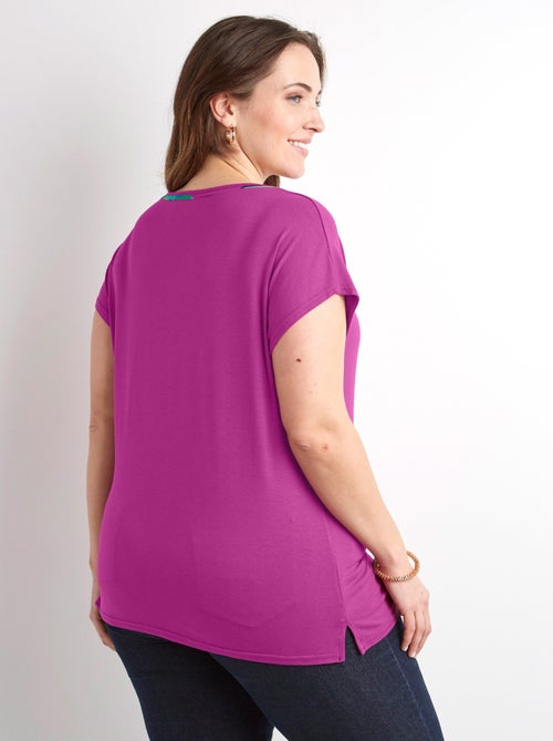 T-shirt long col rond uni ou imprimé manches courtes - Kiabi T-shirt long col rond uni ou imprimé manches courtes - Kiabi