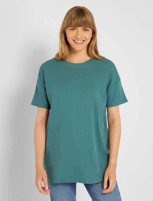 T shirt long discount femme pas cher