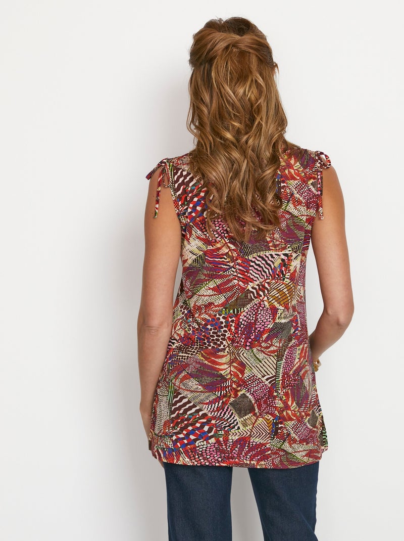 T-shirt long coupe débardeur Orange - Kiabi