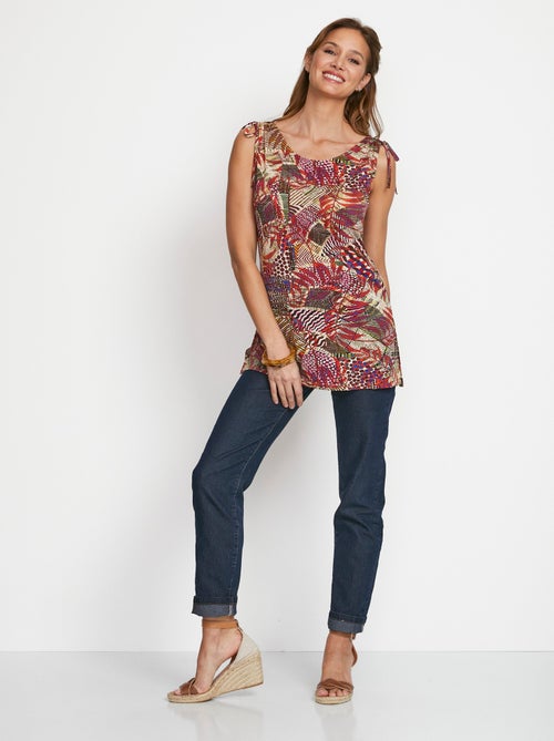 T-shirt long coupe débardeur - Kiabi