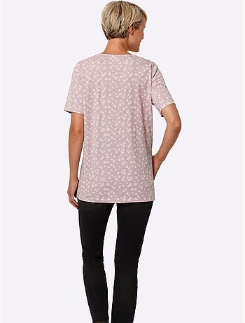 T-shirt Long Coupe En A - Taille Standard - Moda Vilona