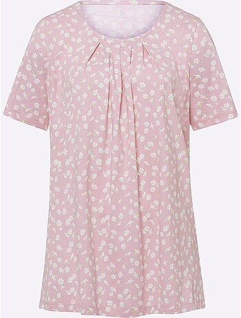 T-shirt Long Coupe En A - Taille Standard - Moda Vilona
