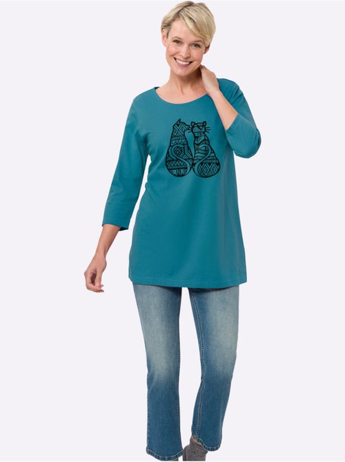 T-shirt Long Coupe En A - Taille Standard - Moda Vilona - Kiabi T-shirt Long Coupe En A - Taille Standard - Moda Vilona - Kiabi