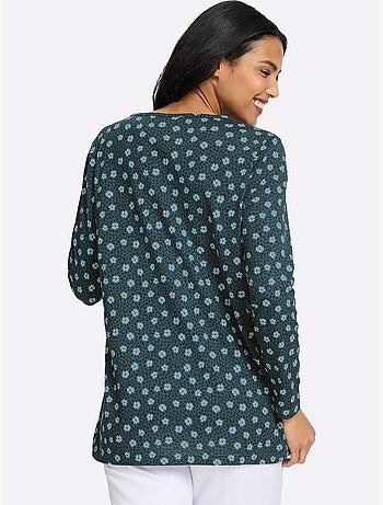 T-shirt long coupe en a affinante - taille standard - moda vilona