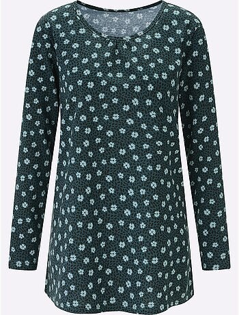 T-shirt long coupe en a affinante - taille standard - moda vilona